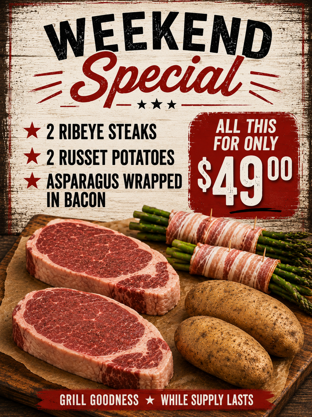 Ribeye Dinner for 2